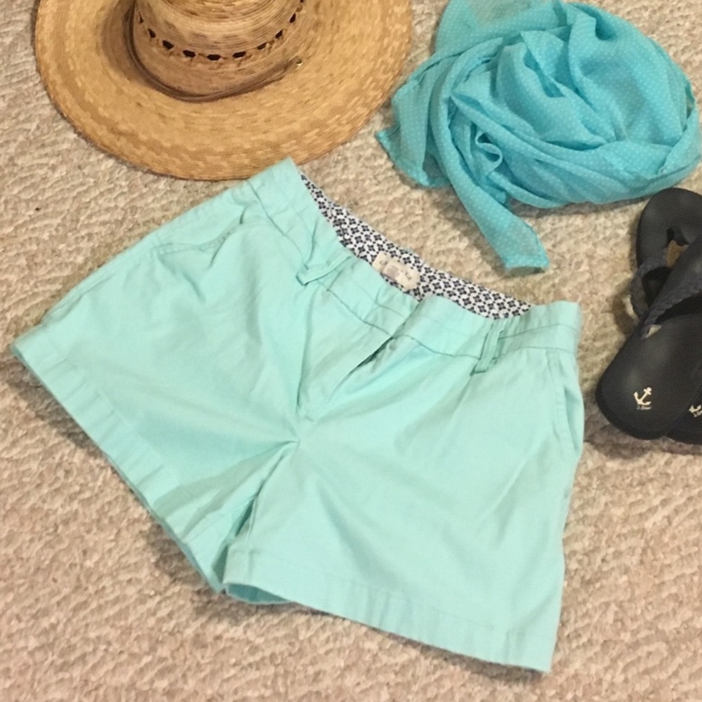 Cambridge Dry Goods shorts, light mint/sea breeze color, size 10, good used cond